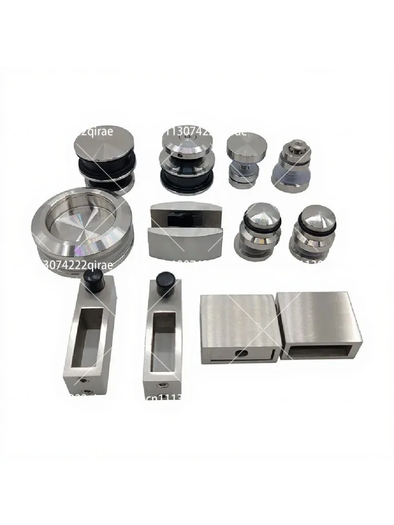 Stainless Steel Shower Glass Sliding Door Hardware Kit Pulley Bathroom Accessories