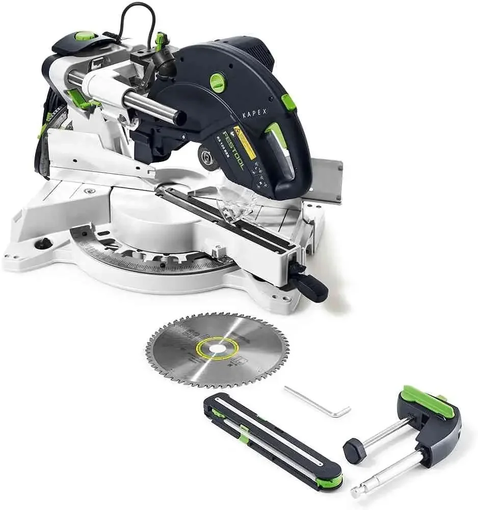 Dual Compound Sliding Miter Saw w out Dust Extractor Package