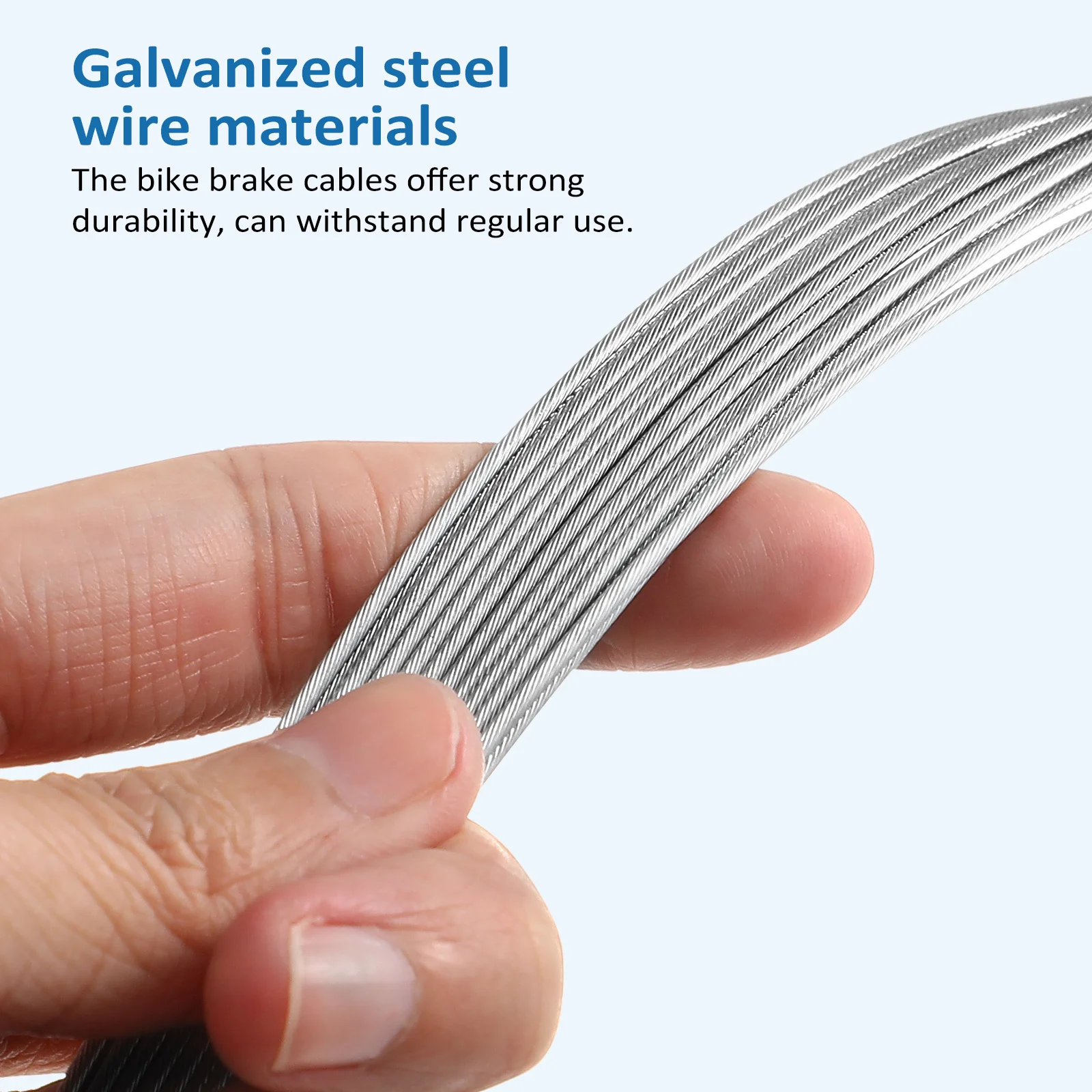 

10 pcs Bicycle Brake Cables Long For Road Mountain Bike Replacement Durable Galvanized Steel Wire Brake Lines Compatible With