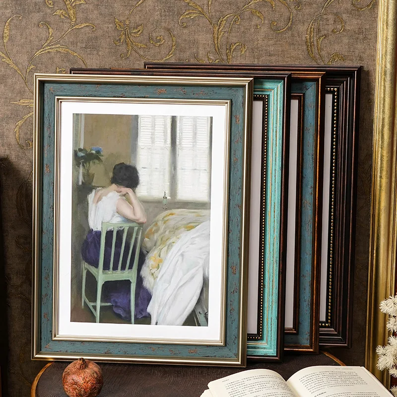 5/6/7/8/10/12/14-inch American Retro Photo Frame Is Suitable for Desktop and Wall Hanging Home Decoration