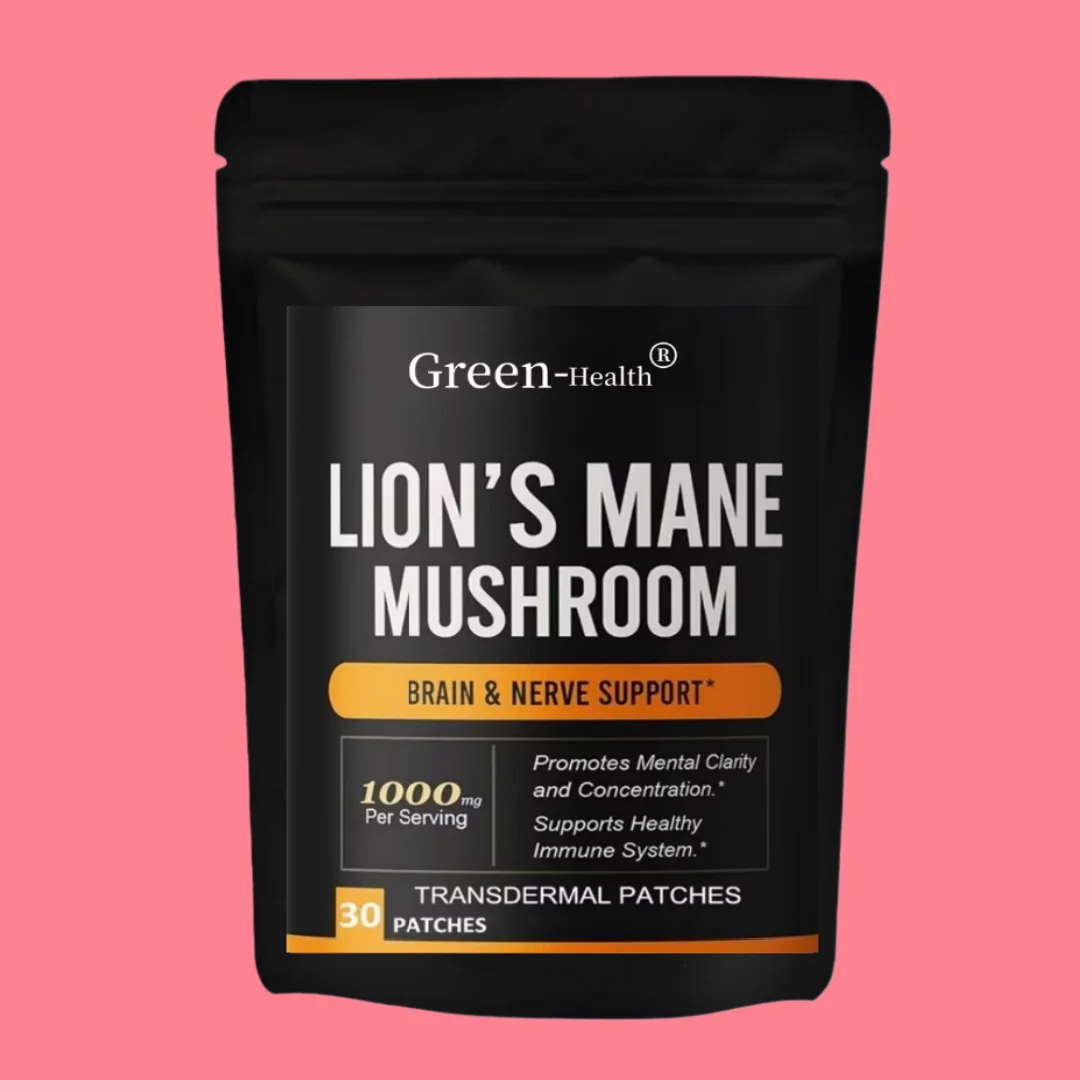 Lions Mane Mushroom Transdermal Patches Promotes Mental Clarity, Focus, and Memory - 30 Patches One Month Supply