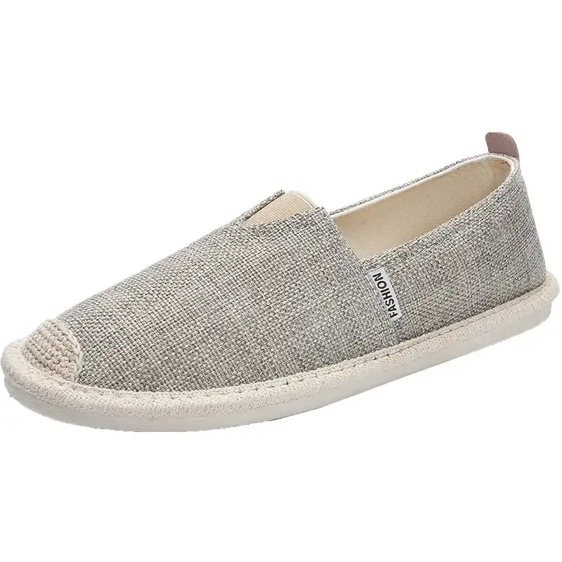 Men Casual Shoes Breathable Walking Flats Slip-on Loafers 2022 Chinese Style Handmade Linen Fisherman Shoes Zapatos De Hombre