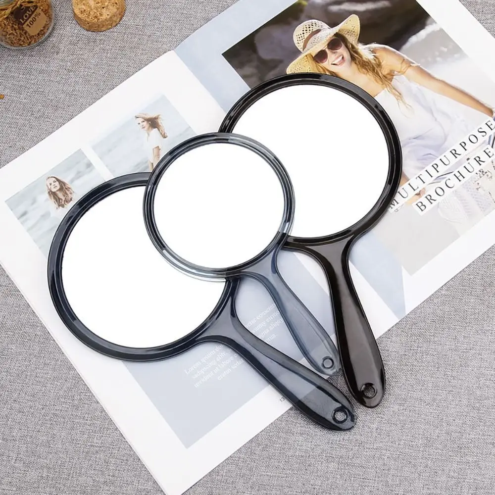مرآة محمولة متعددة الوظائف، زجاج مكياج مزدوج الجوانب، زجاج أسود محمول باليد في الخارج #4