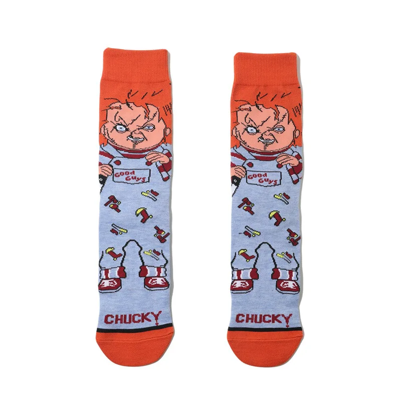 Funny Chucky Adult Stocking Good Guys Anime Cosplay Cartoon Sports Novelty Socks Christmas Festival Daily Wear