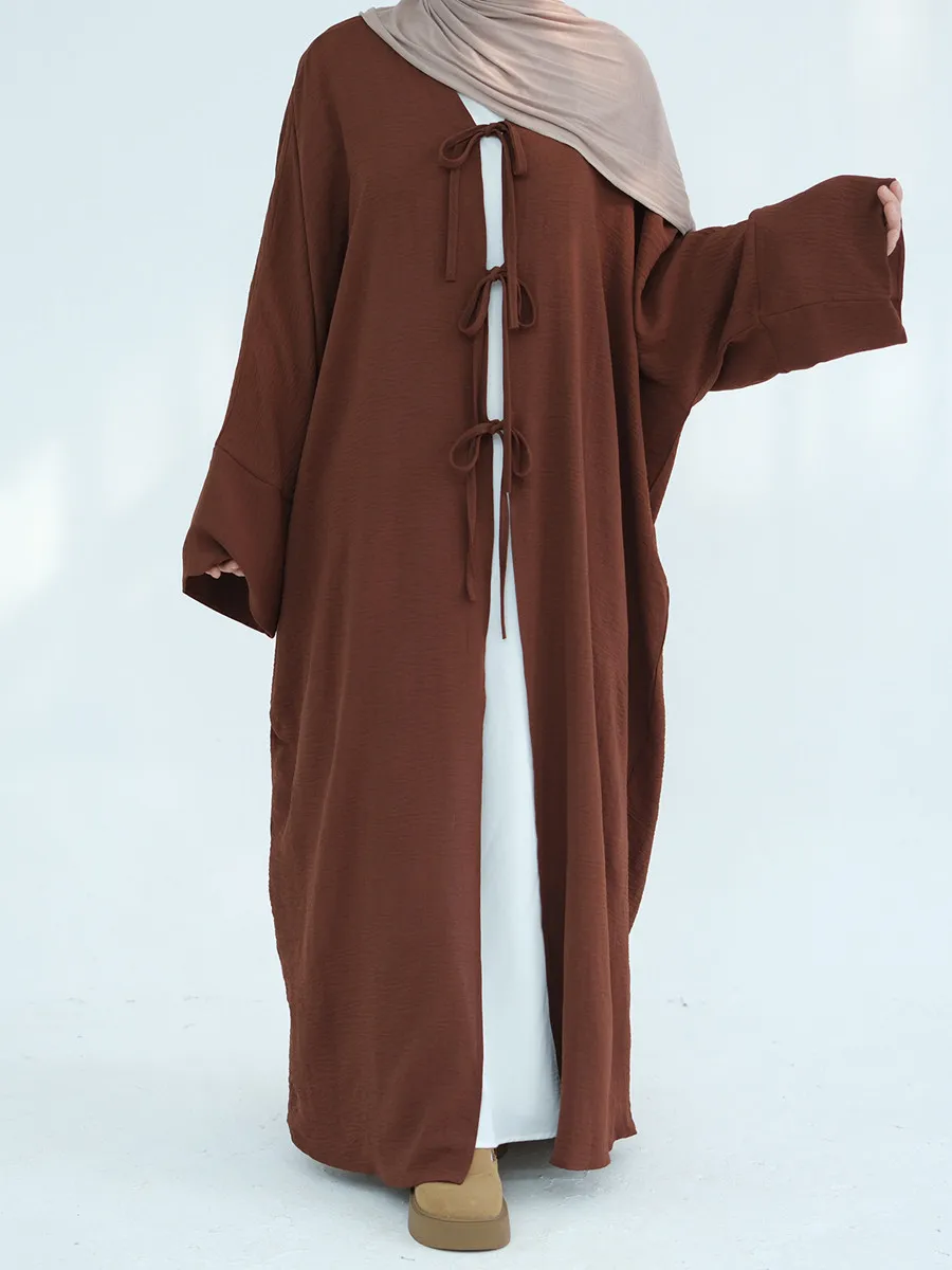 Mulheres muçulmanas dubai turco abaya eid vestido longo sólido quimono cardigan modesto ramadan oração robe kaftan femme islam roupas
