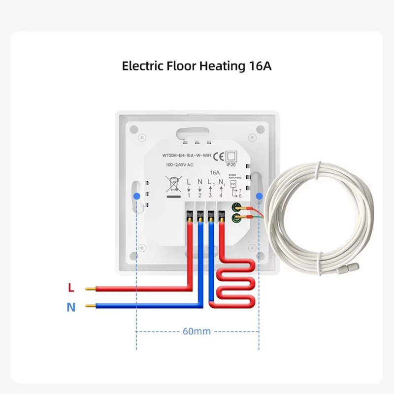 Controlador de temperatura do termostato com botão inteligente AT51-Tuya Wifi