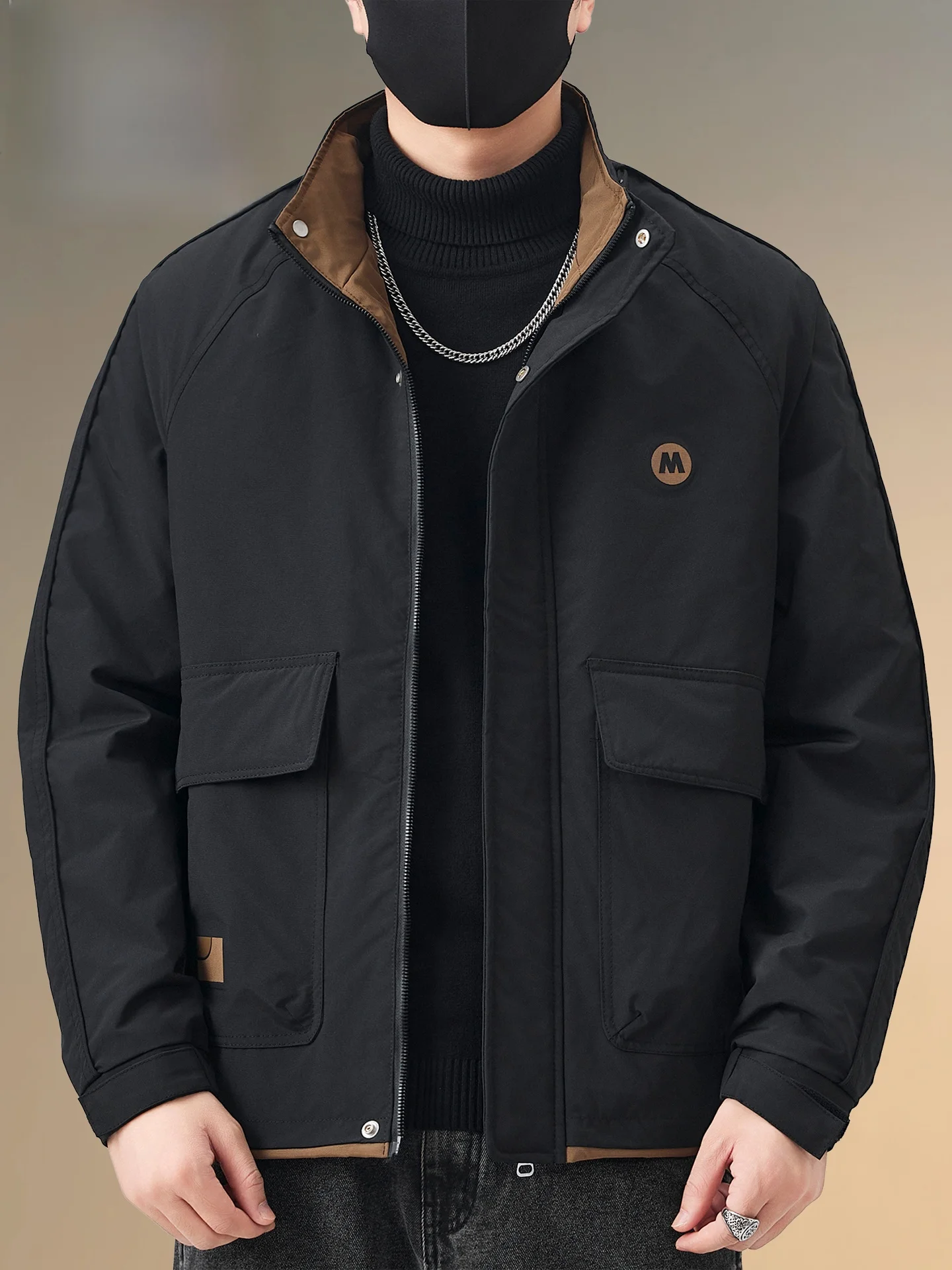 

Мужское хлопковое пальто Pierre Cardin Thiened Fce на подкладке, зимнее модное теплое пальто с длинными рукавами и множеством стиков.