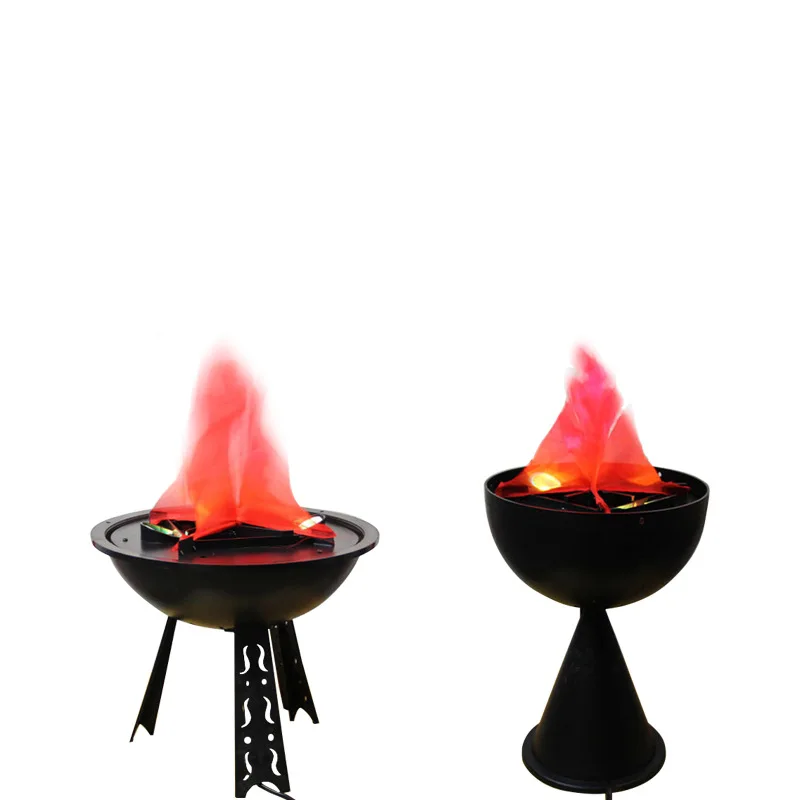 Halloween Simulation Brazier Decoration Electirc LED Flame Light Fake Fire Burning Props Haunted House Bar Shop Home Party Decor