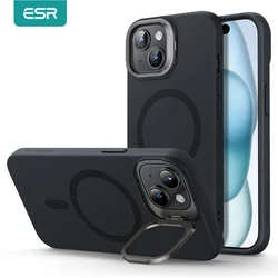 ESR for iPhone 15 15 Pro Max Clound Soft MagSafe Case for iPhone 15 Pro Silky Smooth Liquid Silicone Case With Camera Kickstand