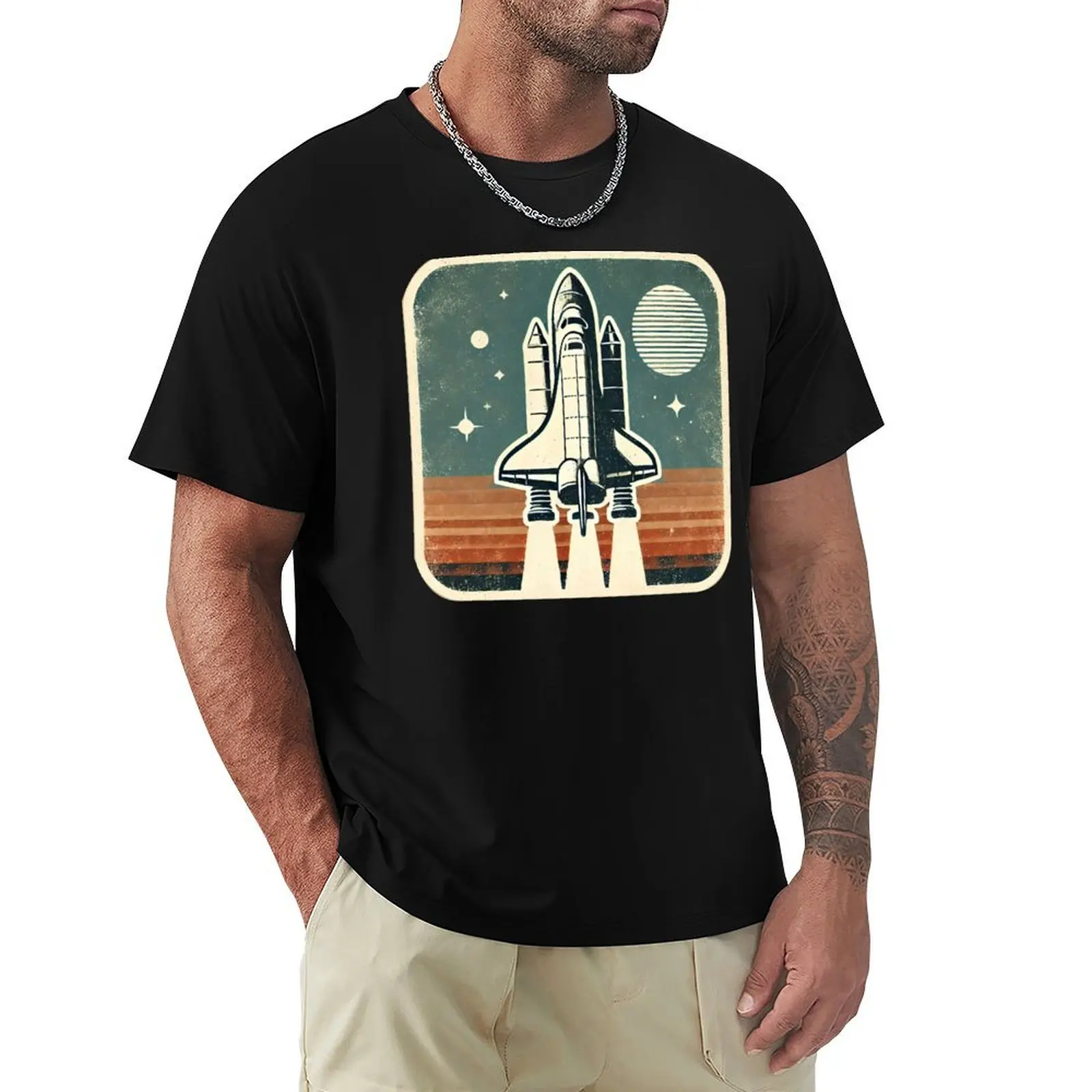 

Vintage Space Shuttle Launch – Retro Cosmic Adventure T-Shirt oversize t-shirts man sweat cute clothes men clothings