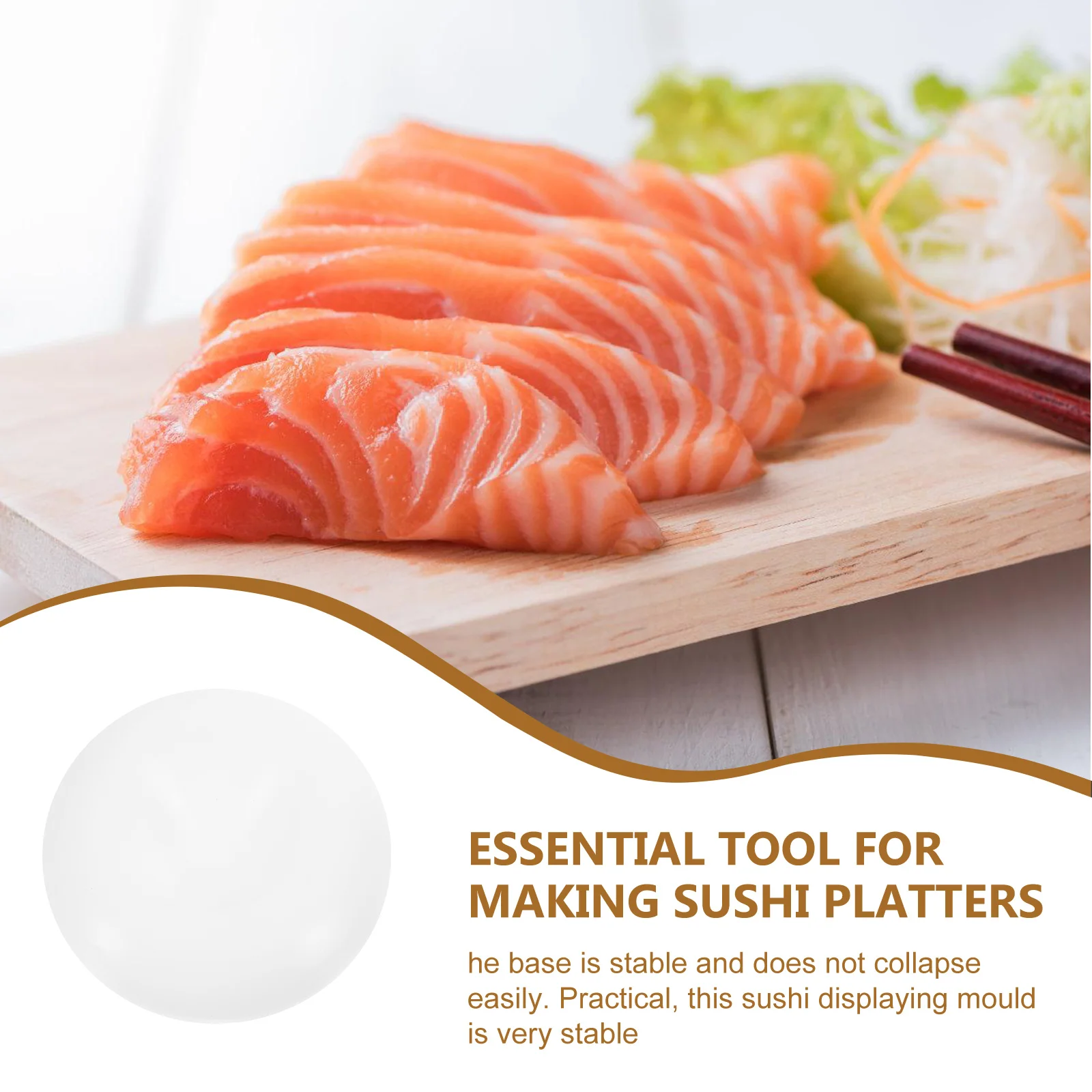 

1 Set Of Sashimi Display Moulds Round Fillet Display Stand For Home Diy Kitchen Food Mold Sushi Serving Tool Household Table