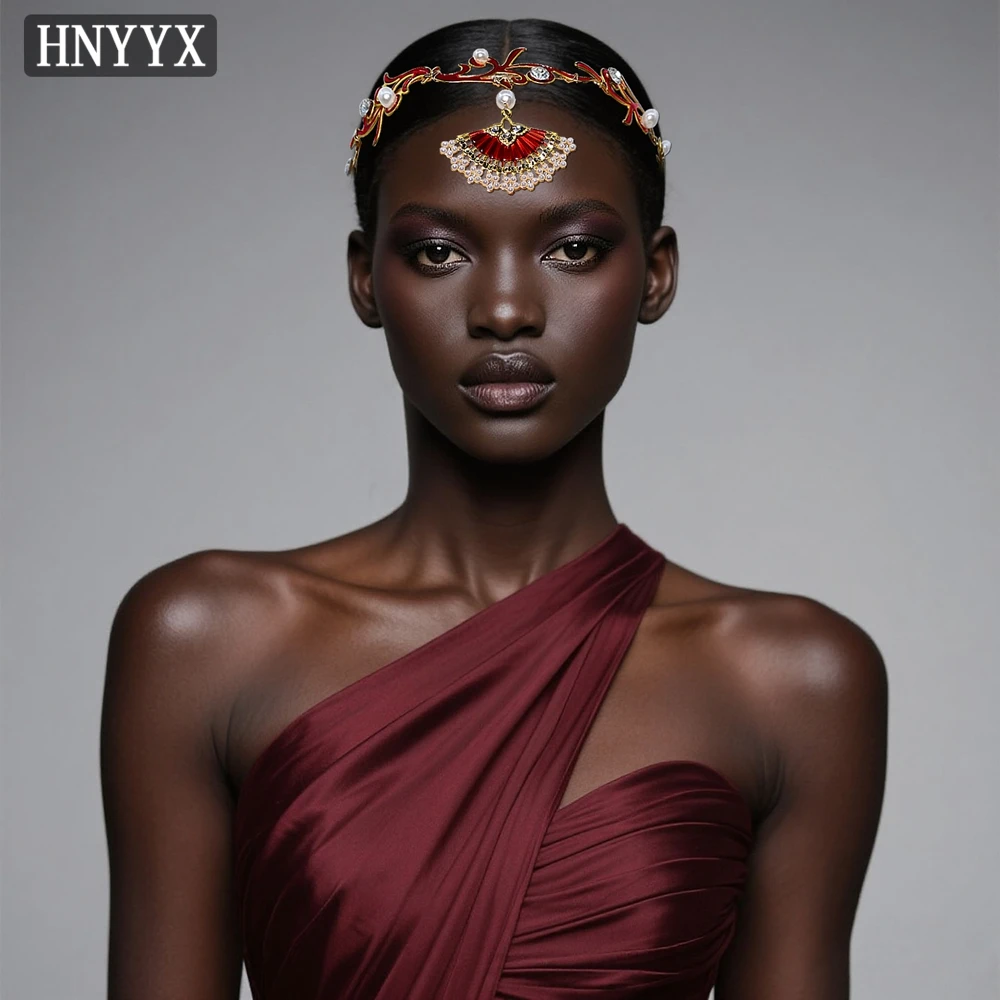 

HNYYX Forehead Pendant Headband Women Tiara Crown Headband Wedding Hair Accessories Frontlet Bridesmaid Bridal Hair Jewelry A381