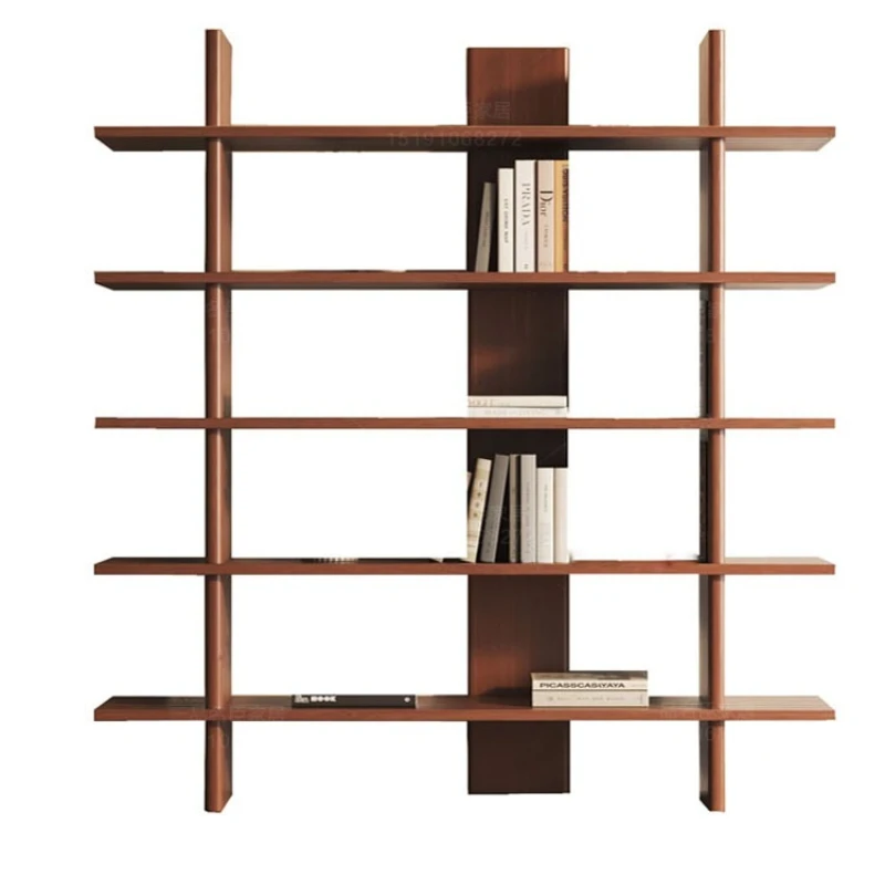 French antique bookshelf, American retro old living room study decoration, entrance display ornament cabinet