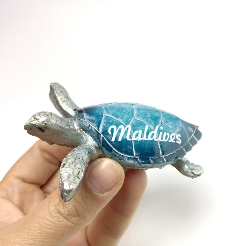 

Maldives Sea Turtle (Iconic Marine Symbol) 3D Resin Fridge Magnet, Imanes Nevera Cute Magnets for Home Decor Items Souvenirs