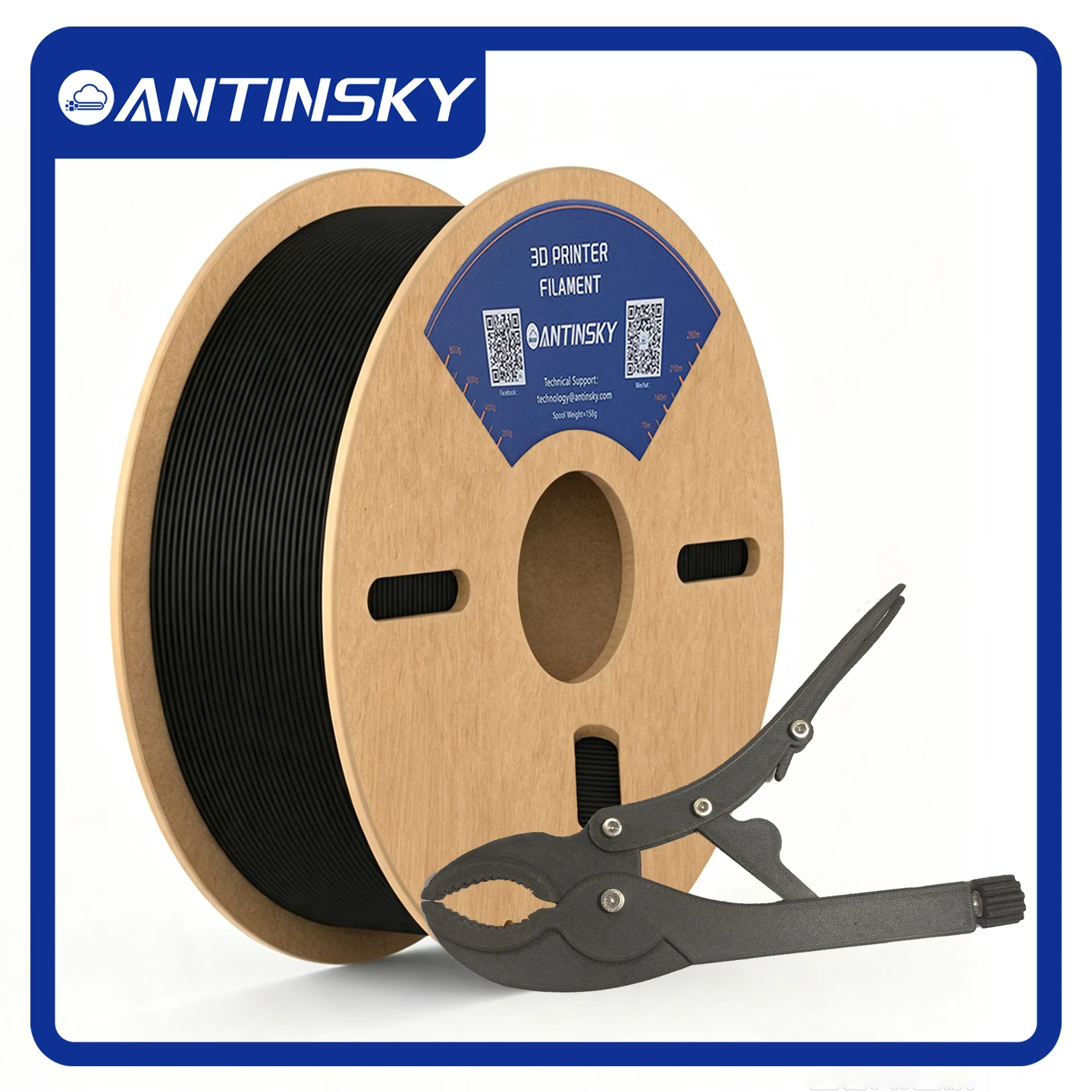 ANTINSKY PPA-CF HT 3D Printer Filament 1.75mm Carbon Fiber Reinforced High Temperature High Strength Engineering Material