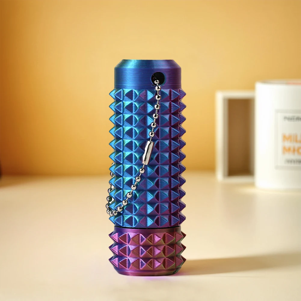Fidget Keychain 3D Printed Spiky Hard Massage Keychain Roller Spiky Grippie Stim Keyring for and Boost Focus