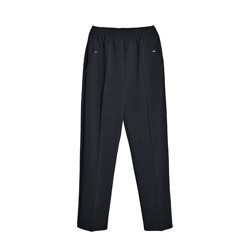 Mommy Sle Fce Lined Straight Leg Loose Fit Long Pants Casual Trousers for Middle Aged And ly Women