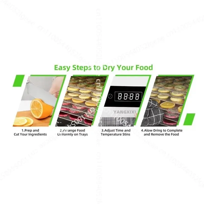 20-layer Stainless Steel Electric Food Dehydrator Silent High-efficiency Dryer Multi-purpose