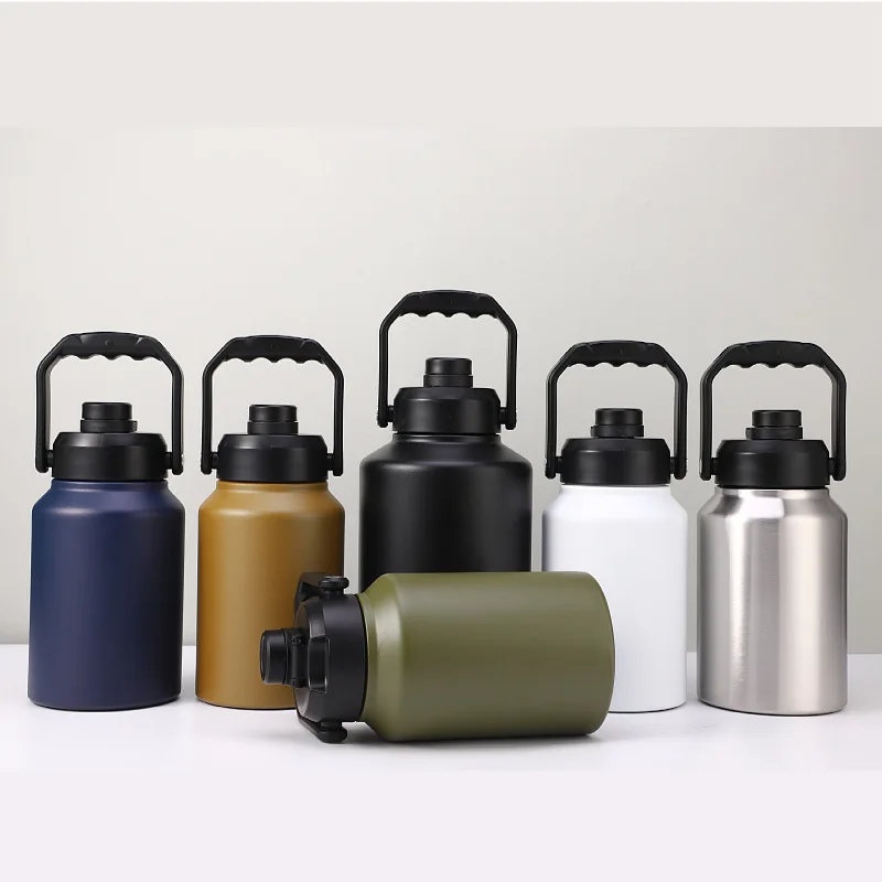 Thickened Vacuum Insulated Bottle Large Capacity 304 Stainless Steel Sports Water Bottle Portable for Outdoor Keeps Drinks Cold