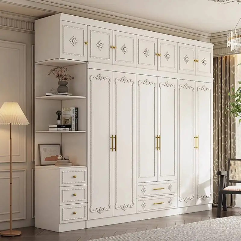 

Nordic Drawer Storage Wardrobe High Quality Luxury Modern Wooden Room Wardrobe Bedroom Cabinets White Armario Furniture For Home