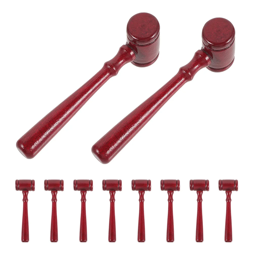 10 Pcs Judge Hammer Infant Toys Kid Wooden Auction Mallet Kids Sale Gavel Judges Mallets Child Baby Lawyer