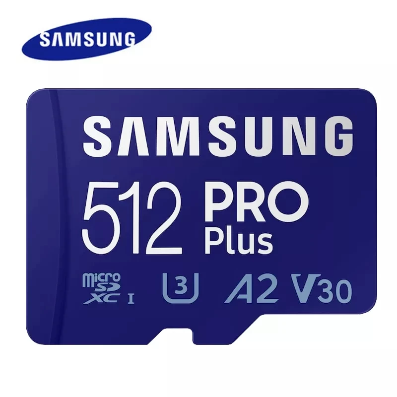 ใหม่ Samsung การ์ดหน่วยความจําความเร็วสูง PRO Plus MicroSD TF 128GB 256GB 512 GB 180 เมกะไบต์/วินาที C10 U3 V30 Micro SD SDXC 4K วิดีโอโทรศัพท์กล้อง