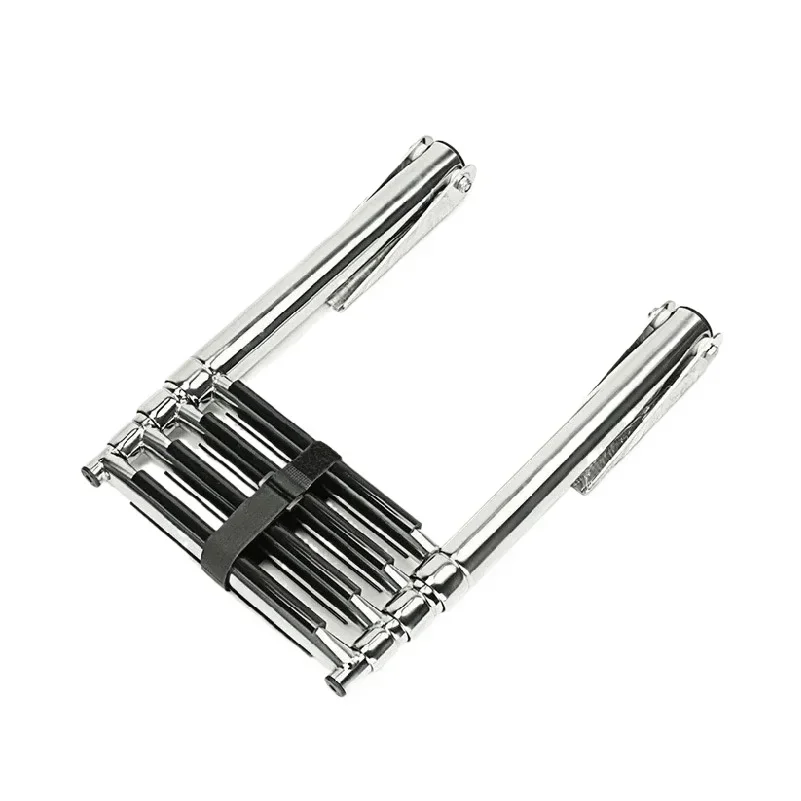 Stainless Steel Swimming Ladder Ordinary 4-section Sewer Ladder Yacht Marine Parts Deck Ladder Marine Hardware Ai Shuo/ISURE