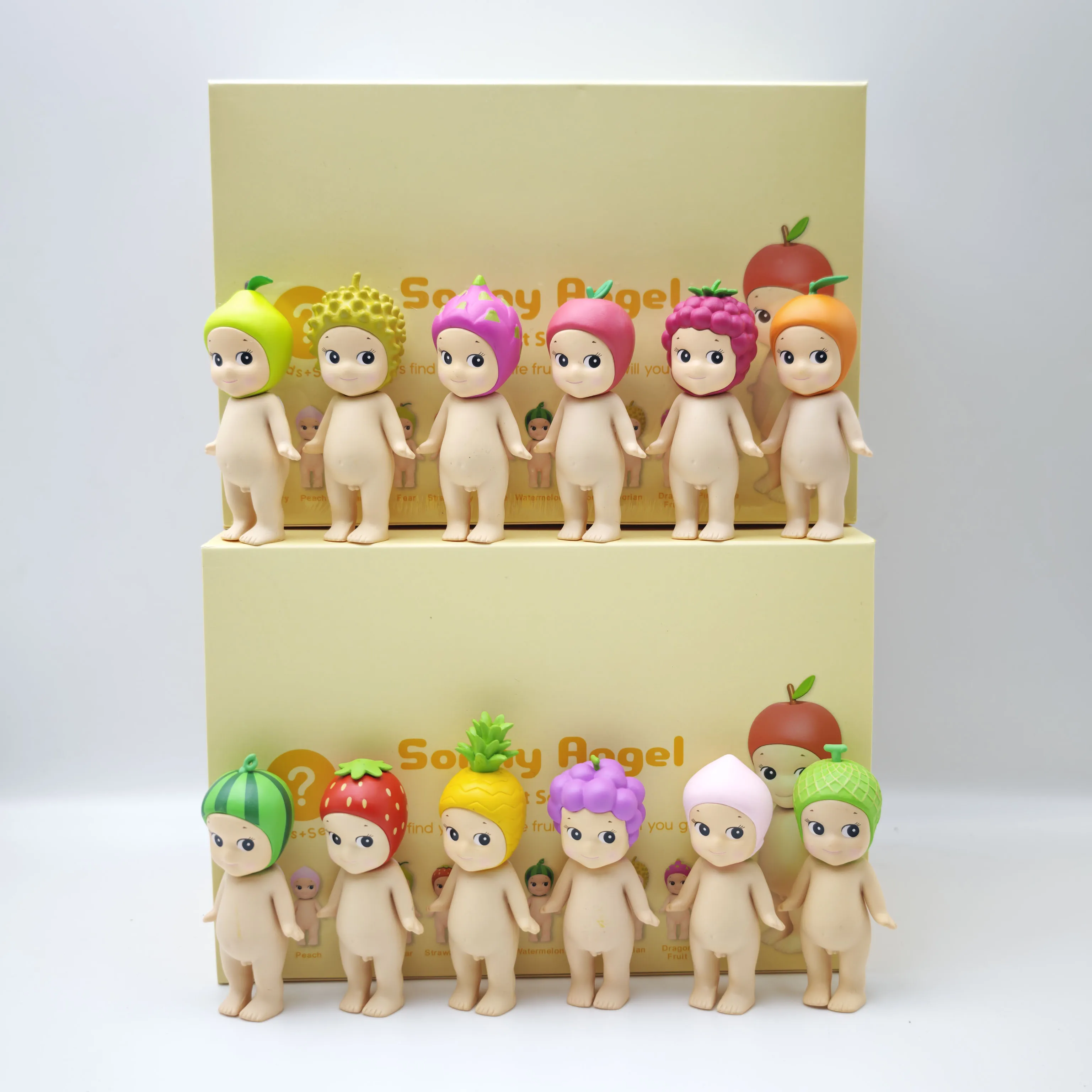 Niedliche Sonny Blind Box Spielzeuge Obst-Serie Anime Mini-Actionfiguren Süße Puppen Schreibtisch-Ornamente Sammlerstücke Überraschungs-Geburtstagsgeschenk