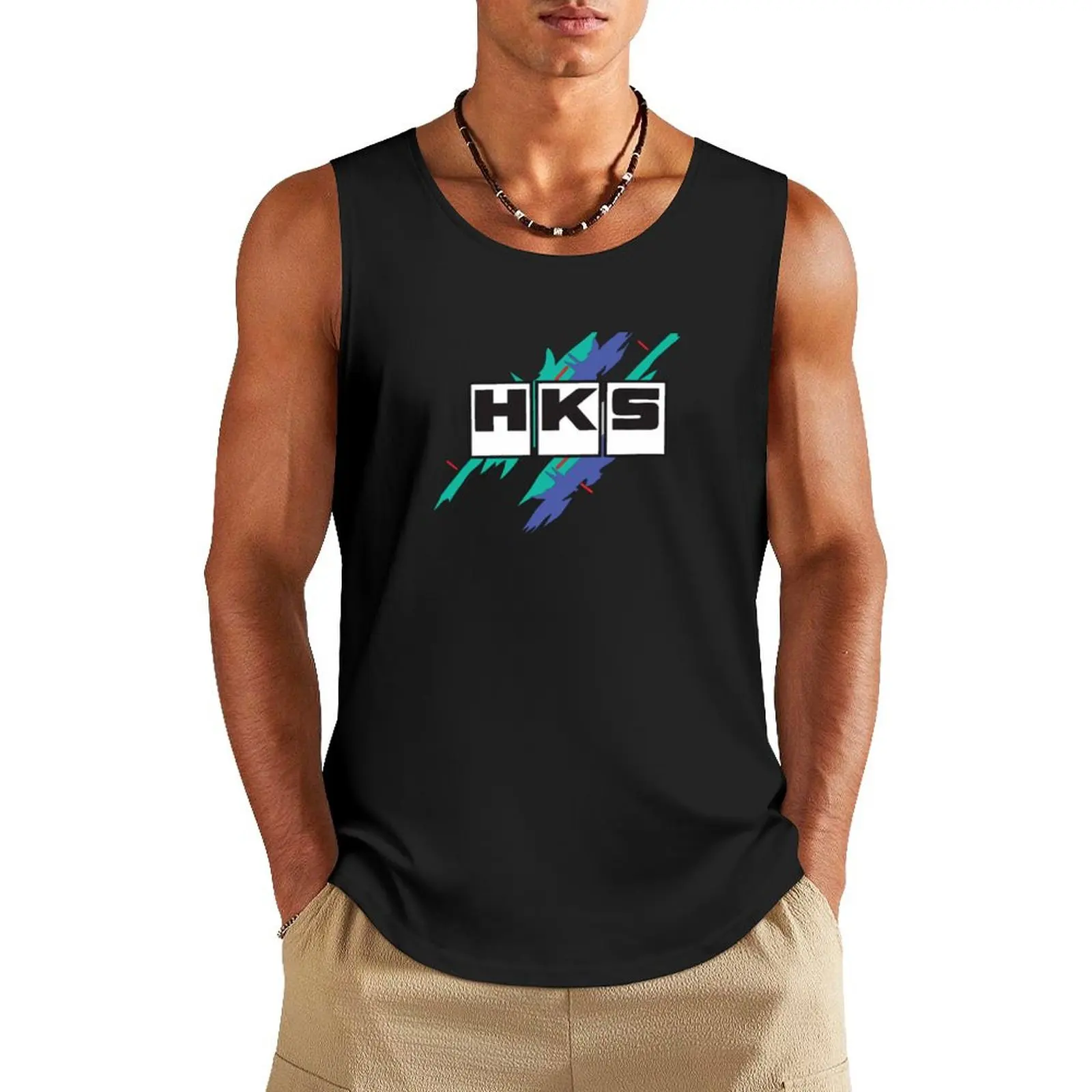 

HKS Oil Spill Vintage Legendary JDM Livery Tank Top Men's gym t-shirt summer 2024 Men's t-shirt bodybuilding men clothes