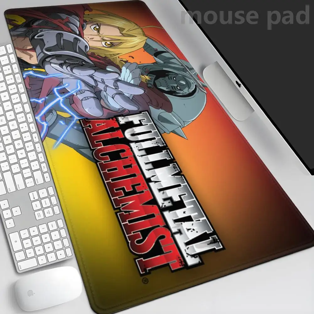 Mousepad HD Printing Computer Gamers Locking Edge Non-slip Mouse Pad Anime Fullmetal Alchemist XXL90x40cm Keyboard PC Desk Pad