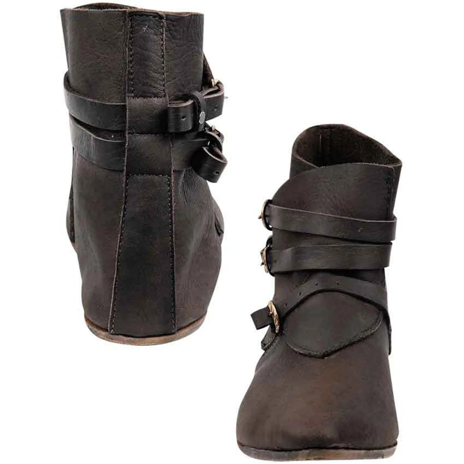 Scarpe cosplay pirata vichingo retrò Stivali medievali Uomo Cavaliere in pelle a punta Costume di Halloween per uomo Scarpe Fancy Party Prop