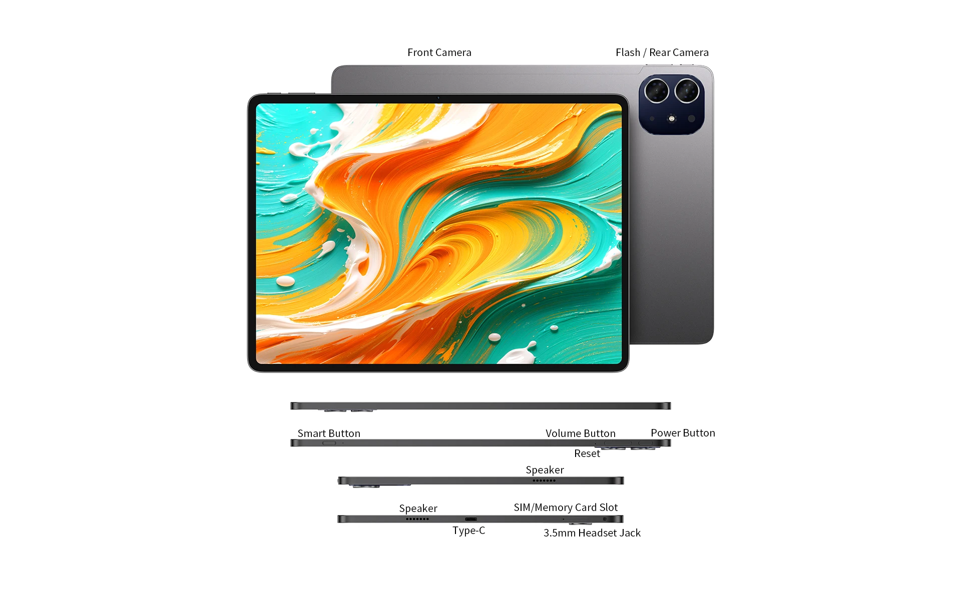 Teclast ArtPad 13.2-inch 2.2K TDDI Tablets PC Max.48GB RAM 128GB ROM Android 16 Tablets T7300 8 Core 10000mAh 18W Fast Charge