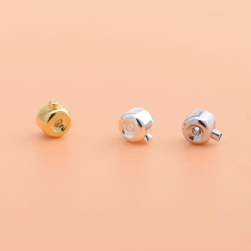 5PCS S925 sterling silver end buckle positioning beads, handmade DIY bracelet necklace material accessories