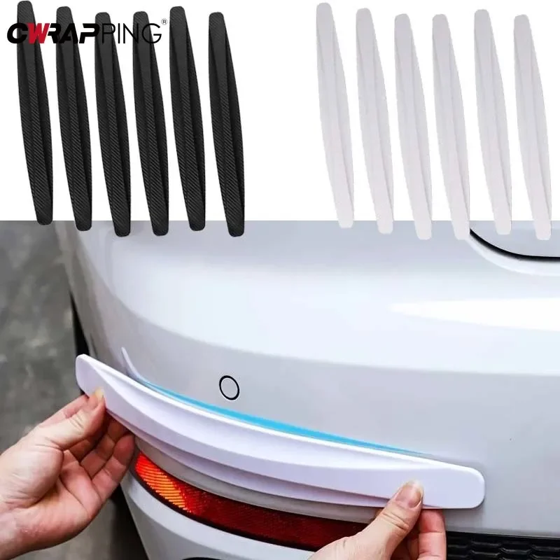 6/4 Piece Universal Front Rear Bumper Corner Protector Guard Car Anti-collision Protection Decoration Strip Car Accessories New