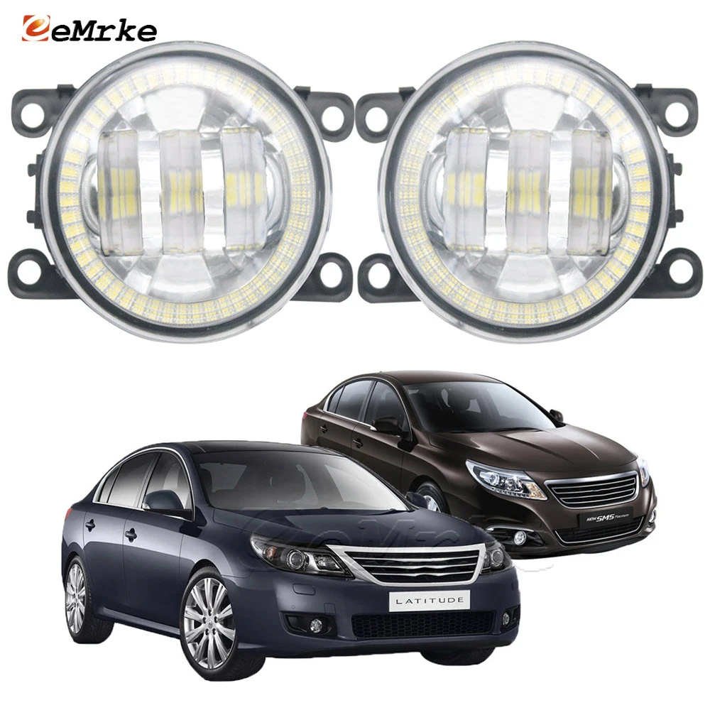 

Car Led Fog Lights Assembly for Renault Latitude L70 Samsung SM5 L43 2010-2019 Angel Eyes DRL Aperture Daytime Running Lamp