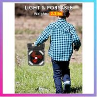 AB94-Solar Powered Fan Camping With LED Light, Portable Camping Fan With Solar Panel, Rechargeable Tent Camp Fan