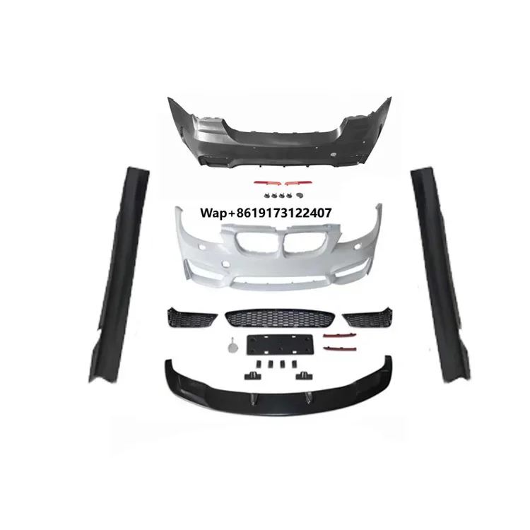

HIgh Quality Exterior M4 Sport Style Car Parts Front and Rear Bumper Side Skirt Body Kit for E90 E92 E93 2005-2012
