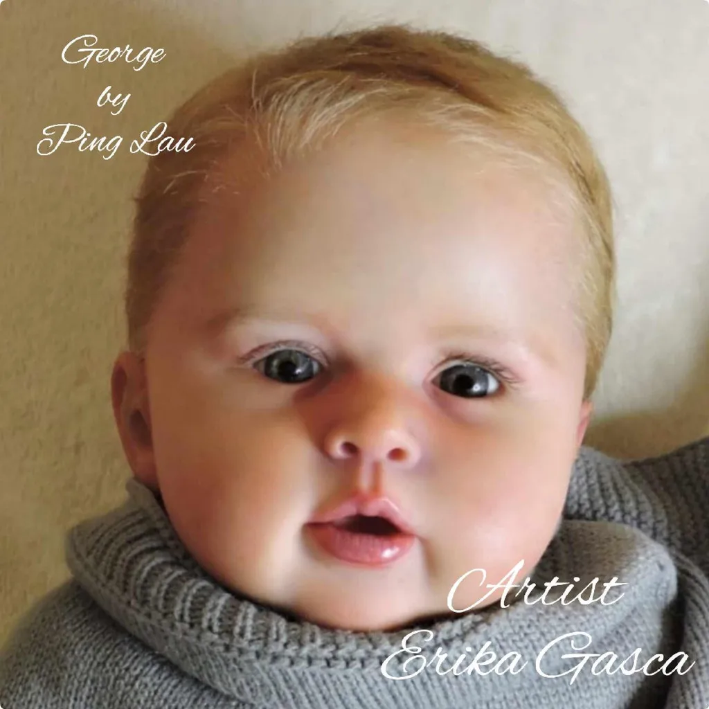 SINO-BB mit Bauchplatte, 55,9 cm, Prince George Reborn-Puppe, lebensechte Malerei, fertige Jungen-Babypuppe