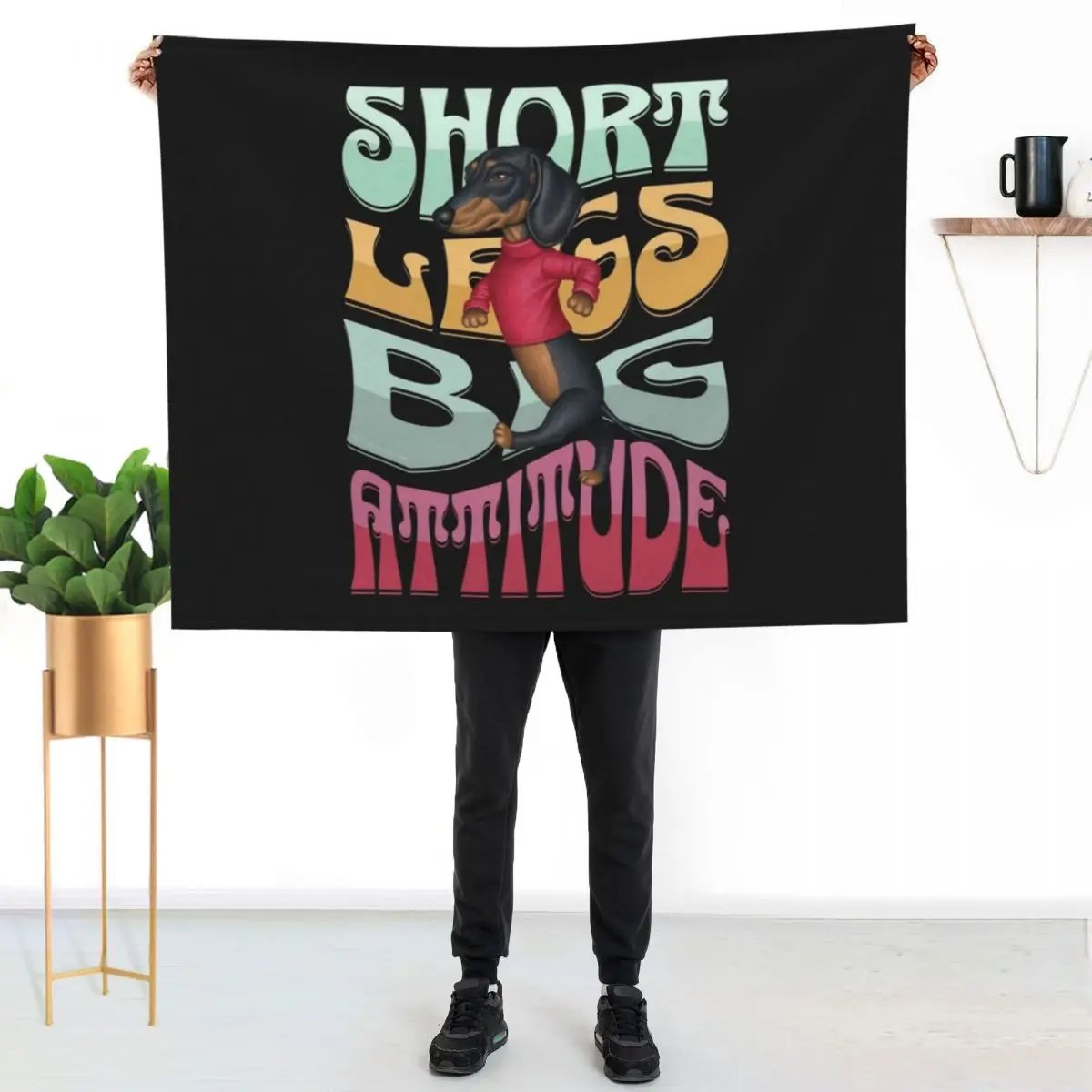 Dachshund Short Legs Big Attitude Throw Blanket for sofa Stuffeds Quilt Single Extra Large Throw manga Blankets