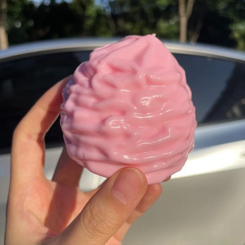 Crunchy Cream Building Block Squishy Toy Soap Ball Soft Butter Stress Relief Squeeze Peanut Crispy Sound Fidget Toy for Adults