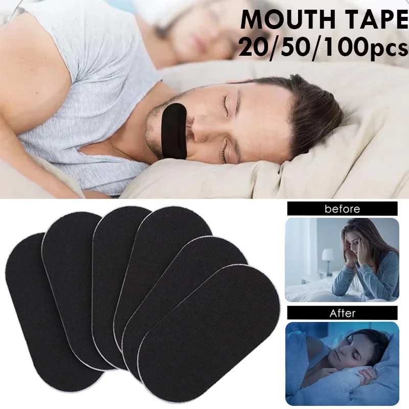 

100/50/20 шт. лента против храпа для рта для лучшего сна, полоски для рта, уменьшающие сухость рта, медицинские наклейки для дыхания носа