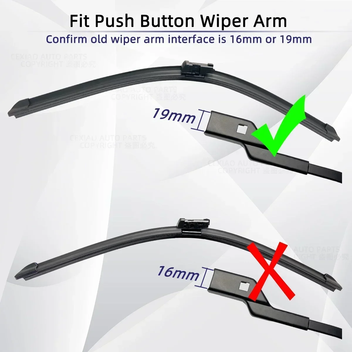 For Mercedes Benz M ML GLE Class 2016-2020 Front Wiper Blades Boneless Frameless Rubber Cleaning