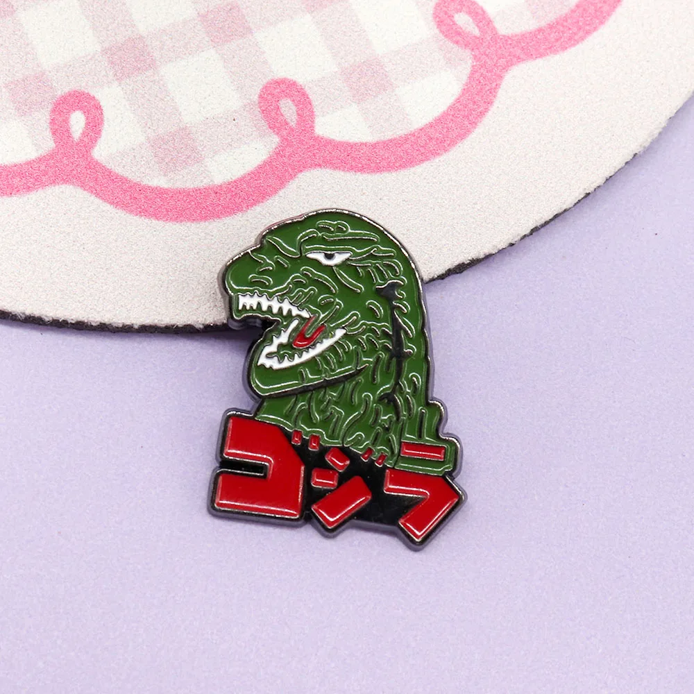 Pin de cuello de animal con personalidad, broche de dinosaurio bonito de dibujos animados, insignia, ropa, sombrero, mochila, accesorios, regalos