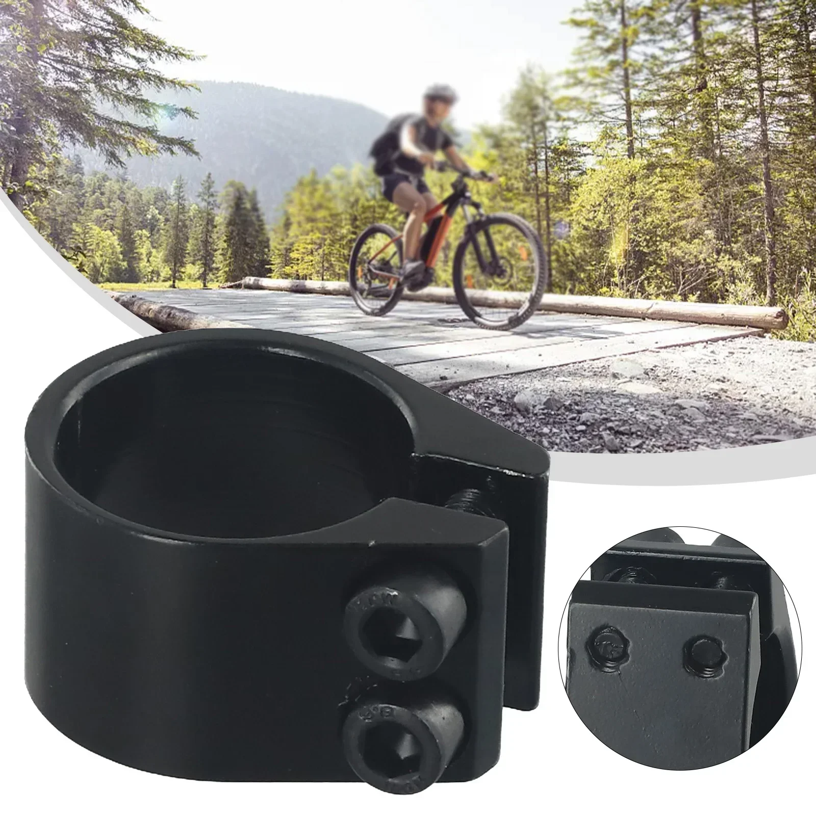 

High Quality Seatpost Clamp Bicycle Components Seatpost Double Bolt Double Layer Replace Bike Part Replacement Accessories