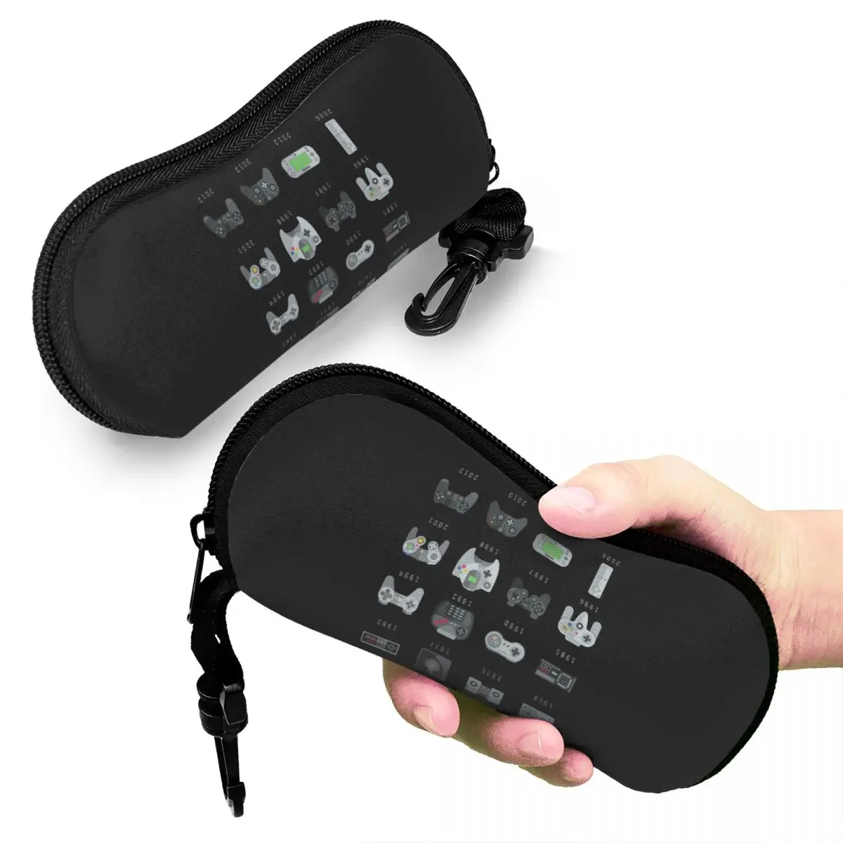 

Geek Gaming Controllers Shell Glasses Case Portable Sunglasses Box Women Men Soft Eyeglass Bag Pouch