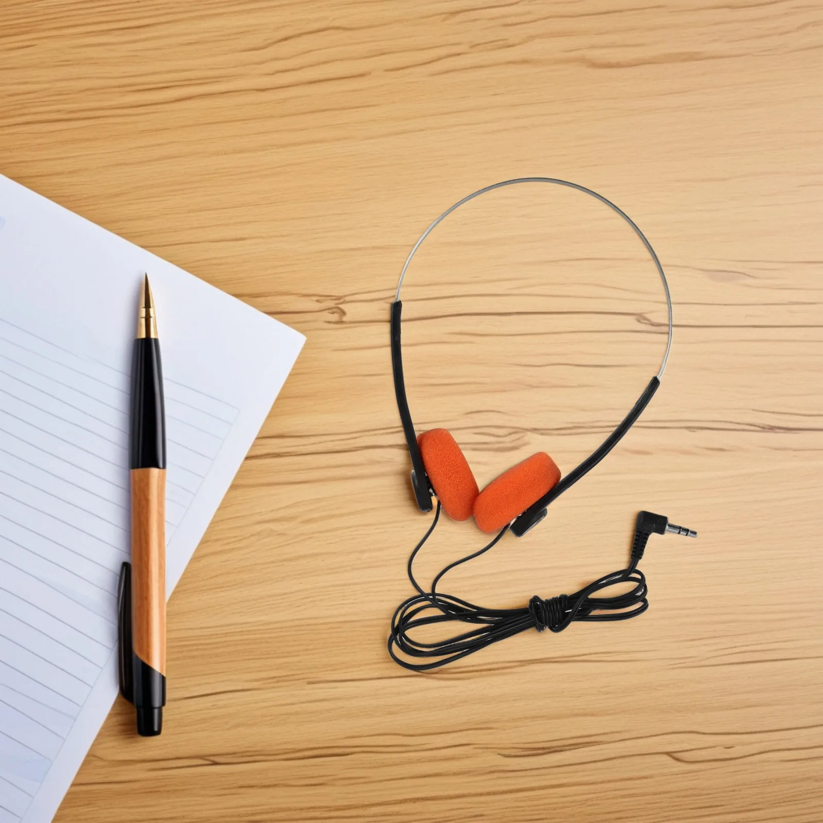 1 paar oortelefoons voor studenten Verstelbare hoofdband Lichtgewicht draagbaar Comfortabele pasvorm voor klaslokaal Bibliotheek School