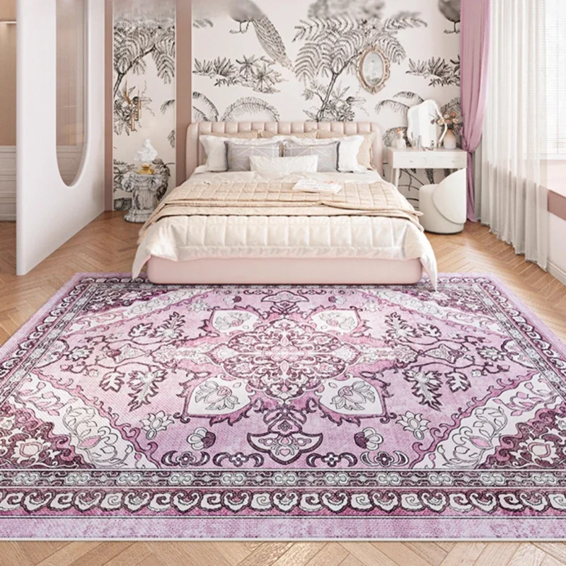 Bohemian Style Carpets for Living Room Large Area Bedroom Decor Purple Carpet Thick Plush Lounge Floor Mat Fluffy Soft Study Rug