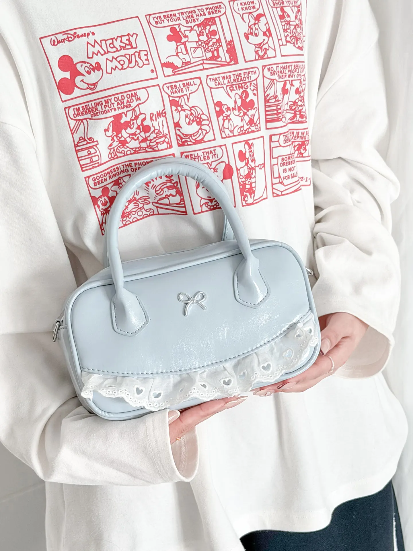 

Sweet and Cute Crossbody Bag for Women's Bag Daily Versatile Bow Decor Bags for Women's Shoulder Bag