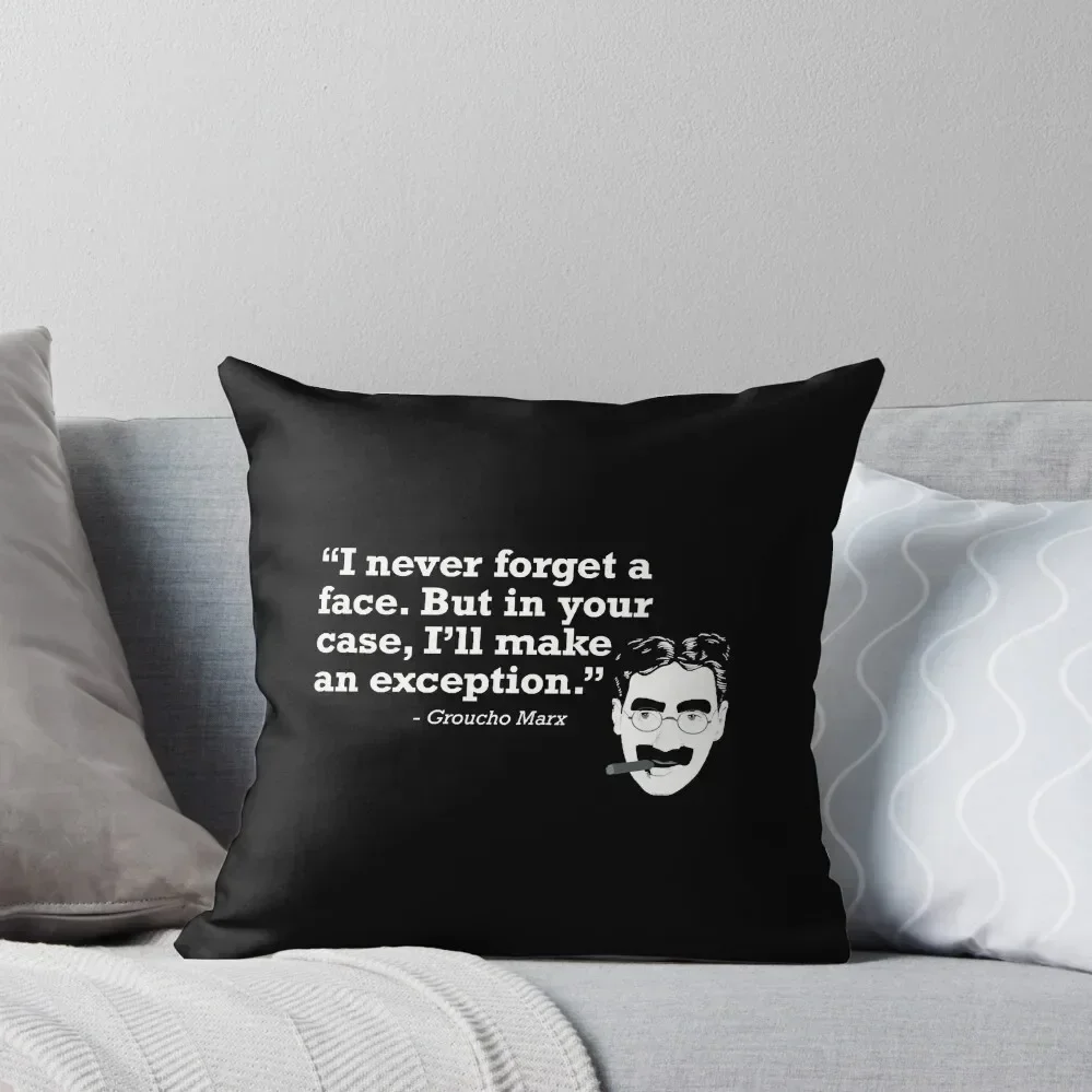 

Groucho Quote T-Shirt Throw Pillow Pillowcases Bed Cushions Decorative Cover For Living Room anime girl pillow