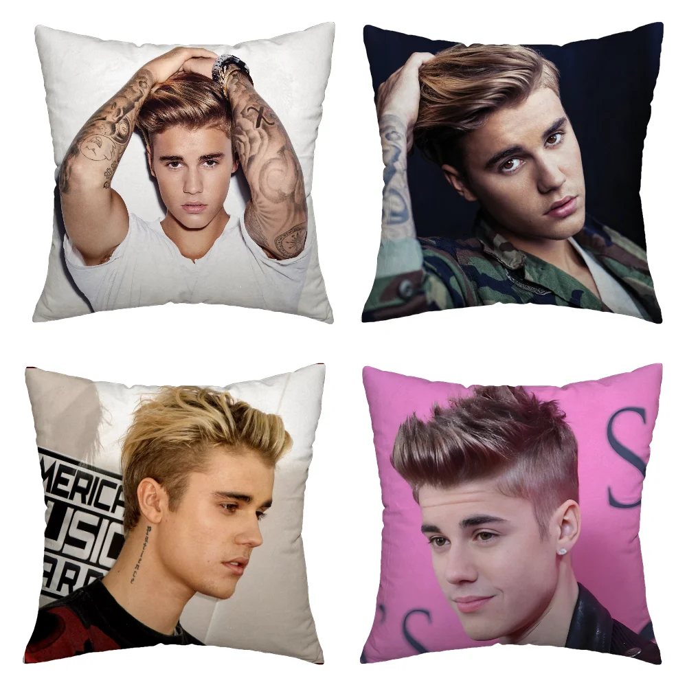 Luxury Living Room Decoration Justin Bieber Decorative Pillows for Sofa Cushions Cover Home and Decoration Personalized Gifts